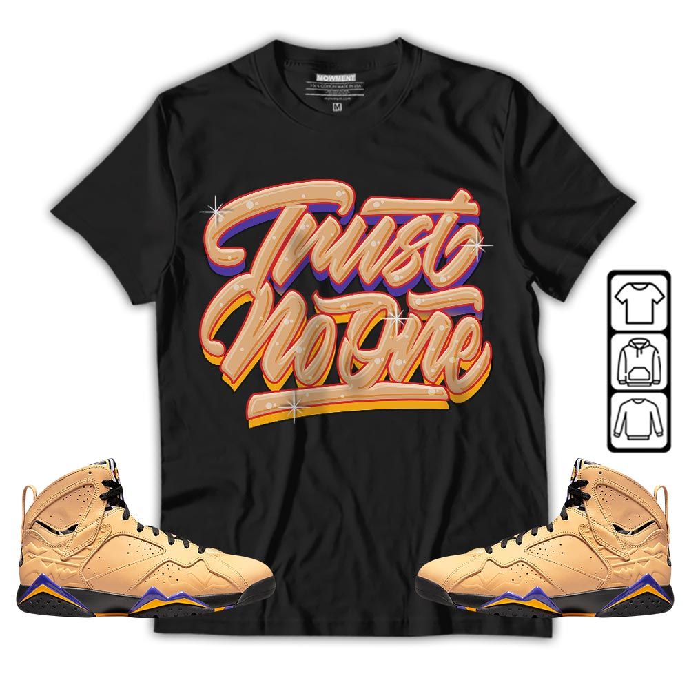 Trut No One Youth Sneaker Shirt Match Vachetta Tan 7s, Jordan 7 SE Afrobeats MKO T-Shirt