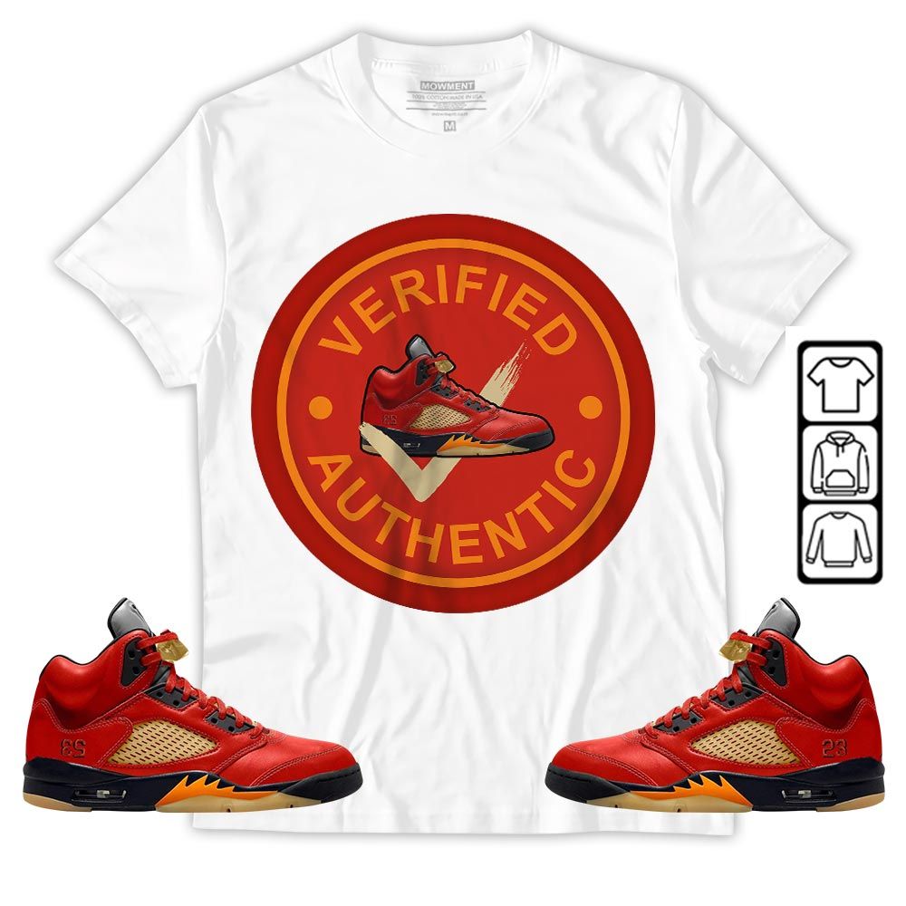 Verified Authentic Shoe Sneaker Shirt Match 5 Dunk On Mars, Jordan 5 Mars For Her MKO T-Shirt