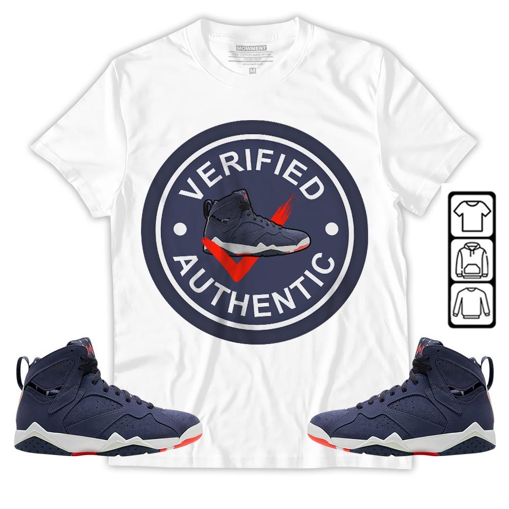 Verified Authentic Shoe Sneaker Shirt Match 7 Neutral Indigo, Jordan 7 Quai 54 MKO Hoodie