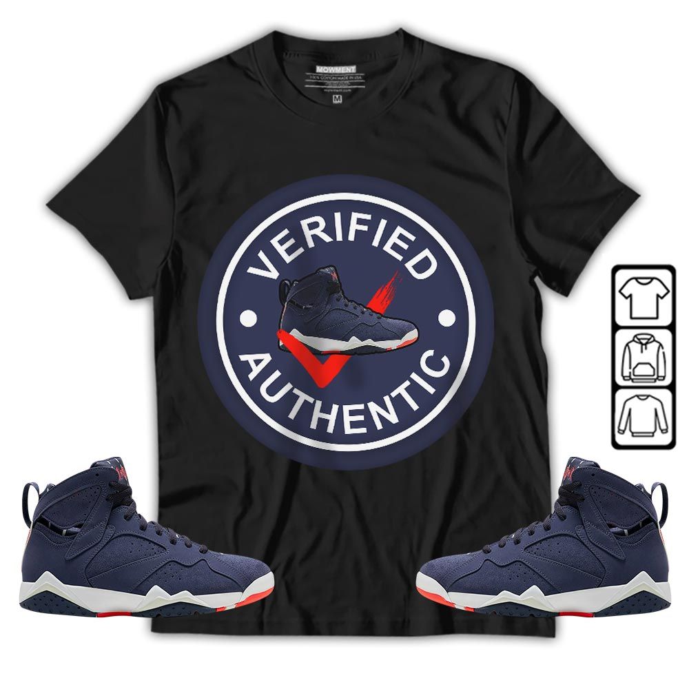 Verified Authentic Shoe Sneaker Shirt Match 7 Neutral Indigo, Jordan 7 Quai 54 MKO T-Shirt Verified Authentic Shoe Sneaker Shirt Match 7 Neutral Indigo, Jordan 7 Quai 54 MKO T-Shirt