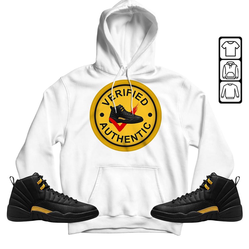 Verified Authentic Shoe Sneaker Shirt Match Black Taxi 12s, Jordan 12 Retro Black Taxi MKO T-Shirt