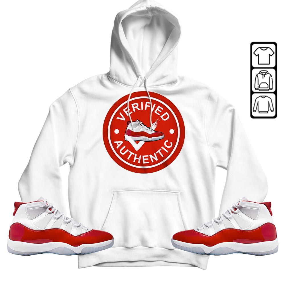 Verified Authentic Shoe Sneaker Shirt Match Cherry 11s, Jordan 11 Retro Cherry MKO T-Shirt