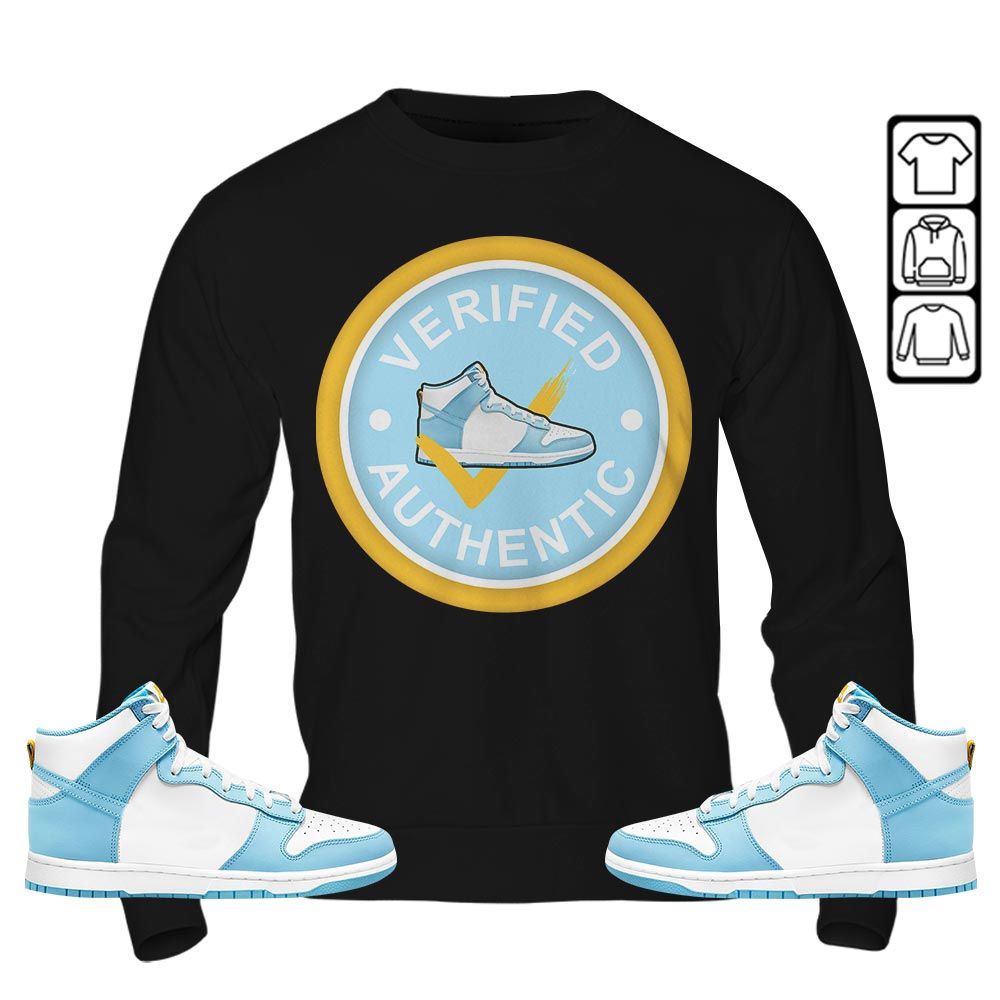 Verified Authentic Shoe Sneaker Shirt Match Dunk High Blue Chill, Dunk High Homer Simpson MKO T-Shirt Verified Authentic Shoe Sneaker Shirt Match Dunk High Blue Chill, Dunk High Homer Simpson MKO T-Shirt