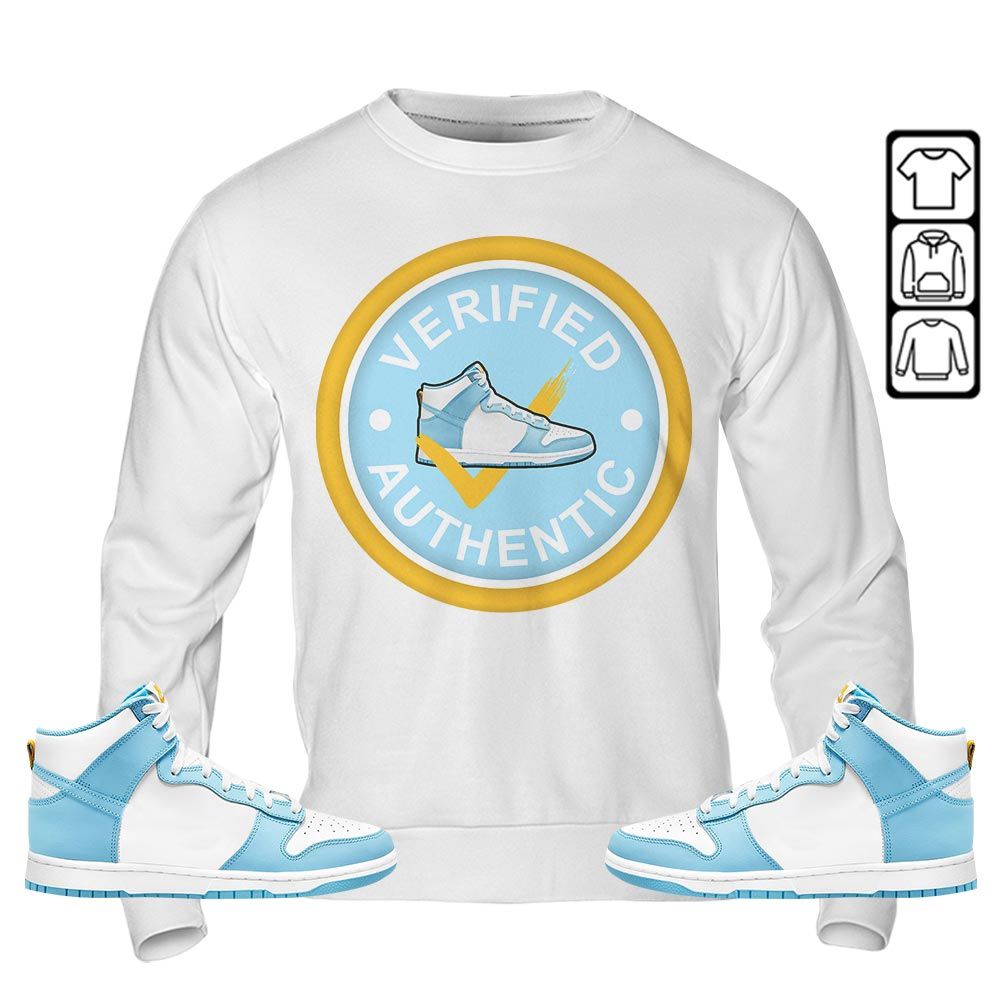 Verified Authentic Shoe Sneaker Shirt Match Dunk High Blue Chill, Dunk High Homer Simpson MKO T-Shirt Verified Authentic Shoe Sneaker Shirt Match Dunk High Blue Chill, Dunk High Homer Simpson MKO T-Shirt