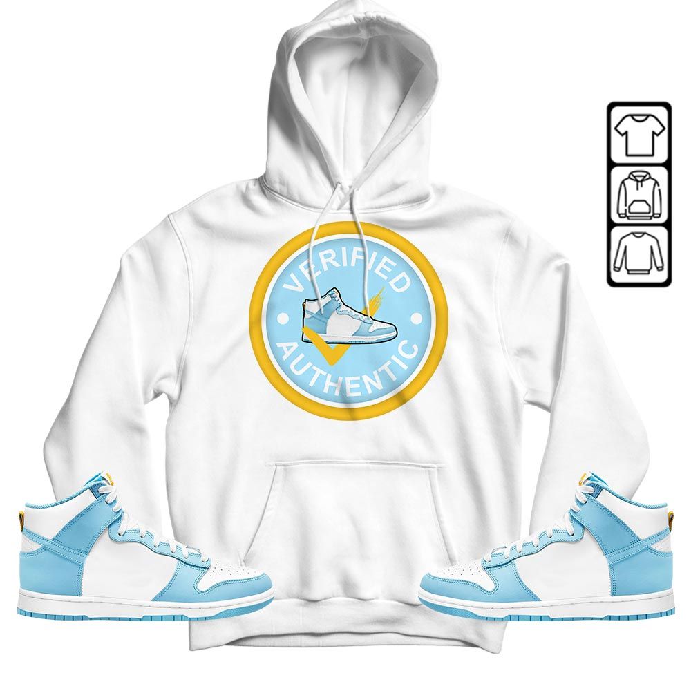 Verified Authentic Shoe Sneaker Shirt Match Dunk High Blue Chill, Dunk High Homer Simpson MKO T-Shirt