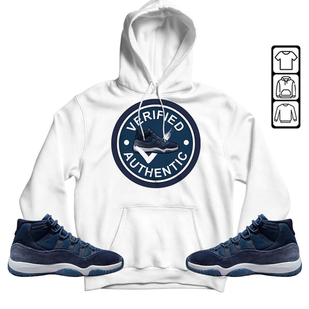 Verified Authentic Shoe Sneaker Shirt Match Midnight Navy 11s, Jordan 11 Retro Midnight Navy MKO T-Shirt