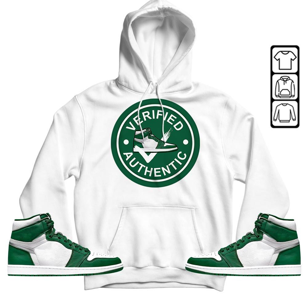 Verified Authentic Shoe Sneaker Shirt Match OG Gorge Green 1s, Jordan 1 Retro High Gorge Green MKO T-Shirt Verified Authentic Shoe Sneaker Shirt Match OG Gorge Green 1s, Jordan 1 Retro High Gorge Green MKO T-Shirt