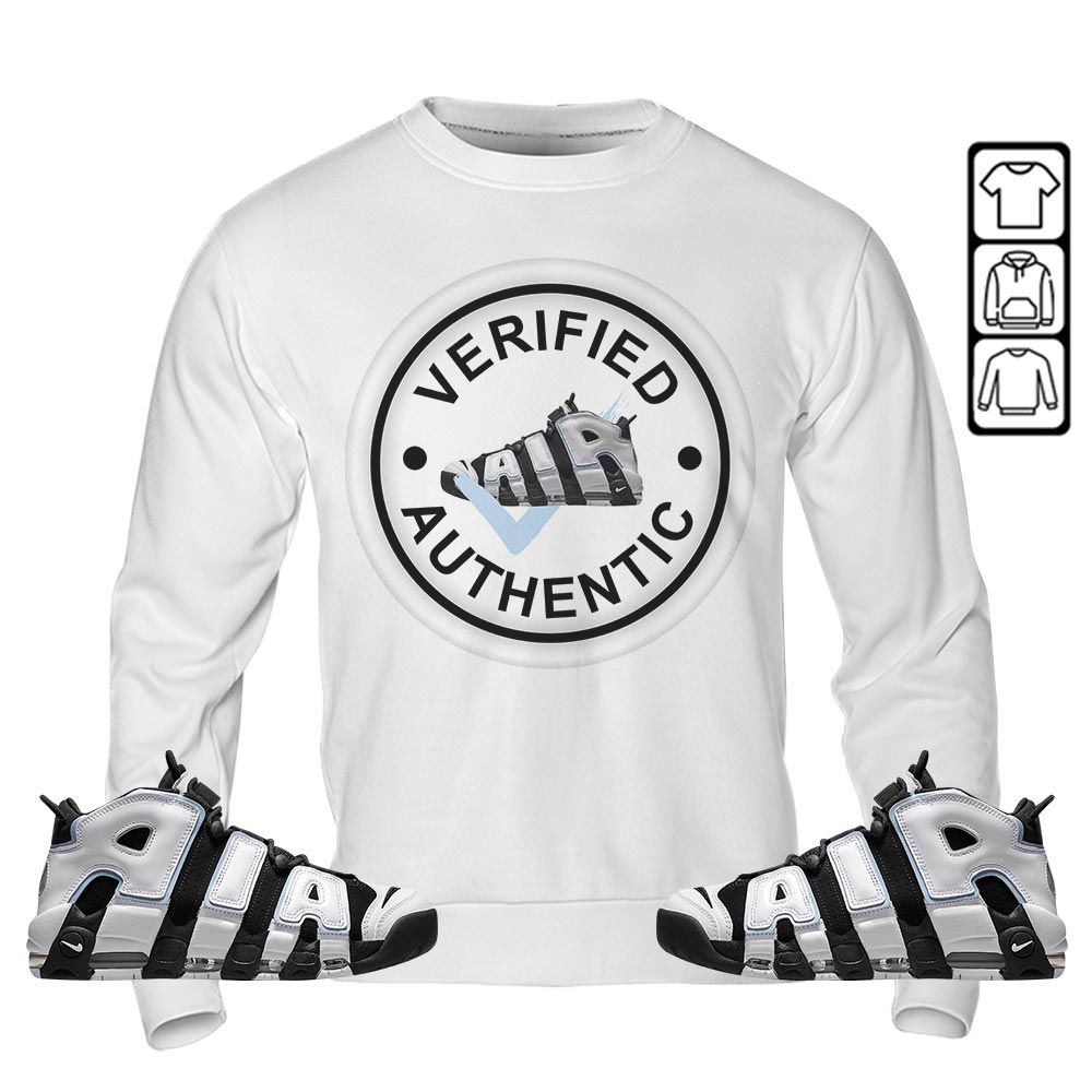 Verified Authentic Shoe Sneaker Shirt Match Uptempo Cobalt Bliss, Air More Uptempo Cobalt Bliss MKO Sweatshirt