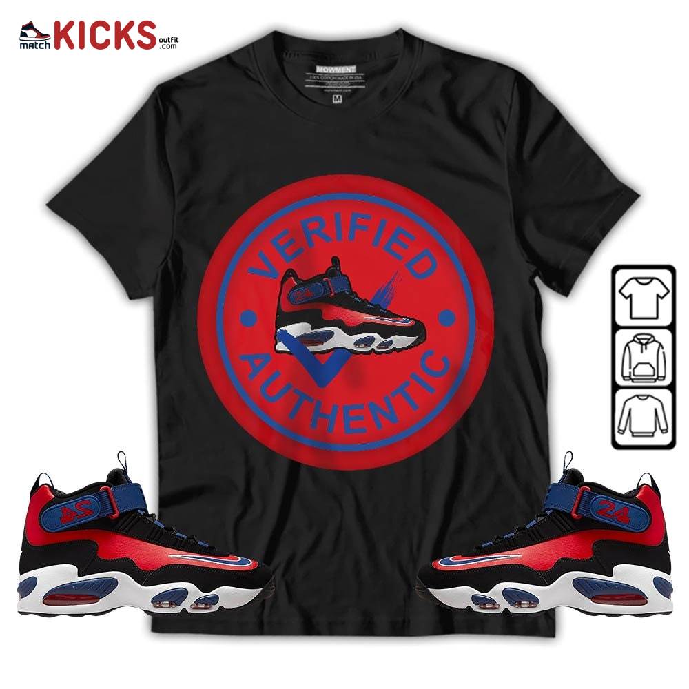 Verified Authentic Sneaker Shirt Match Max 1 Navy Red Black, Air Griffey Max 1 Black Red Navy Blue MKO T-Shirt Verified Authentic Sneaker Shirt Match Max 1 Navy Red Black, Air Griffey Max 1 Black Red Navy Blue MKO T-Shirt