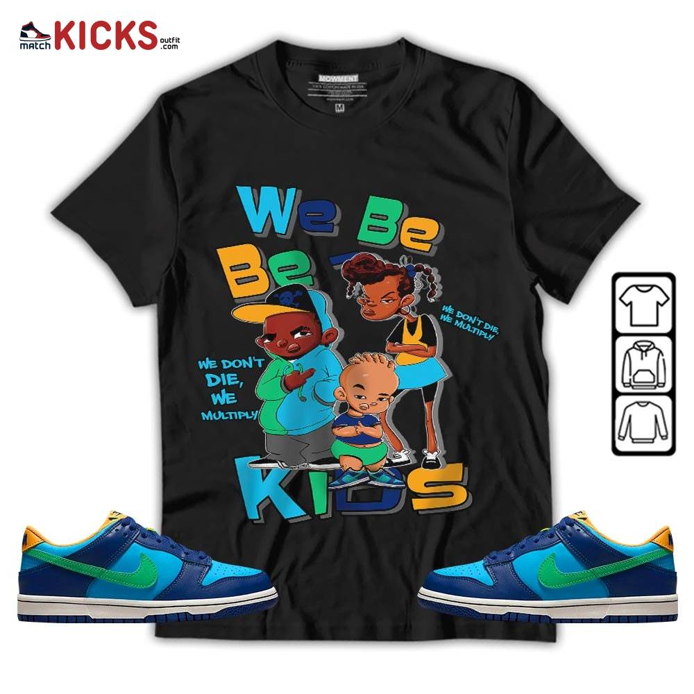 We Bay-Bay Kids 90s Sneaker Shirt Match Dunk Low GS Kyrie, Dunk Low GS Electric Algae MKO T-Shirt