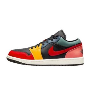 Jordan 1 Low Black Fire Red Taxi