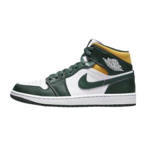 Jordan 1 Mid Sonics Noble Green Pollen 1s